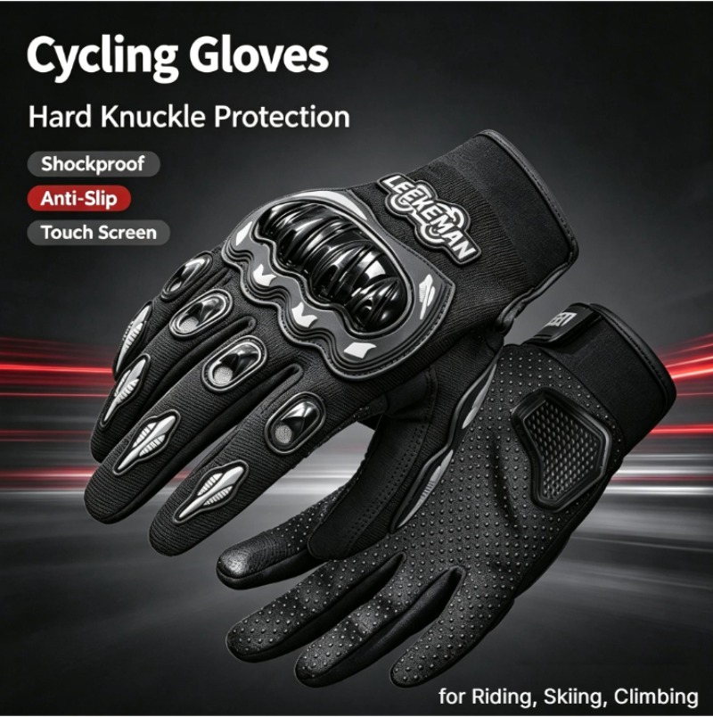 Motorcycle Glove Knuckle - Kaymayı Önleyen, Darbeye Dayanıklı Motosiklet Eldivenleri,